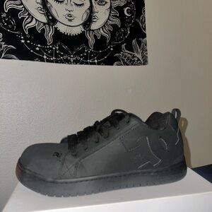 DC Men's Black Steel Toe Work Shoes